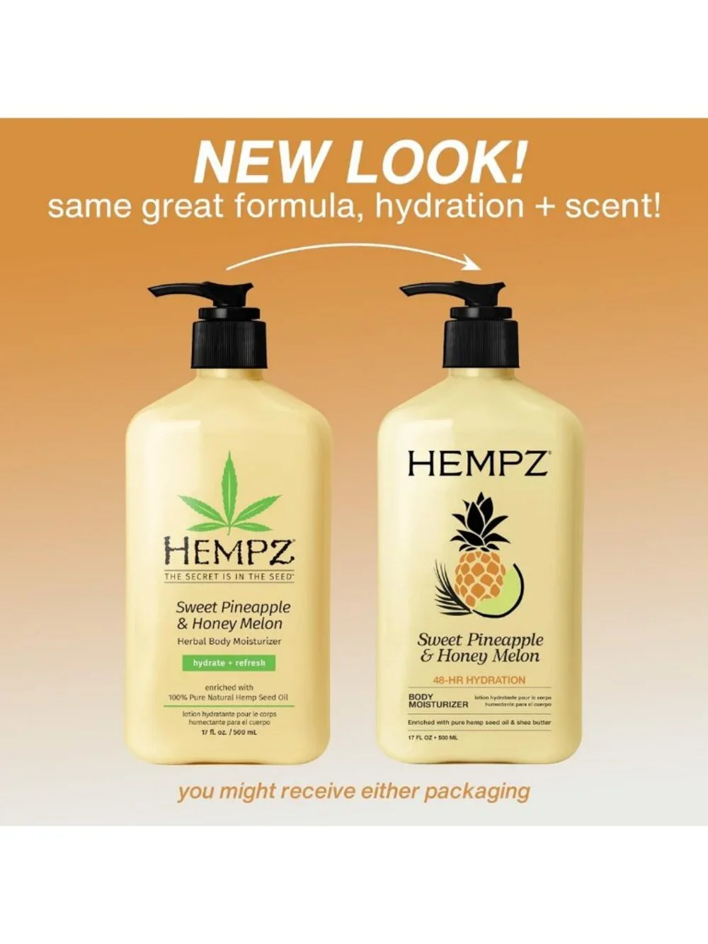 Moisturizing Body Lotion - Sweet Pineapple & Honey Melon Scent - 17oz Cream